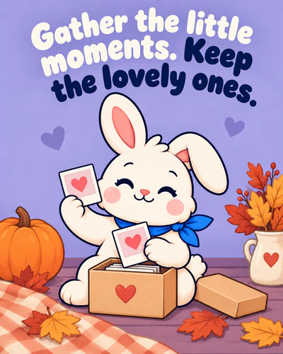 Gather the little moments. Keep the lovely ones.