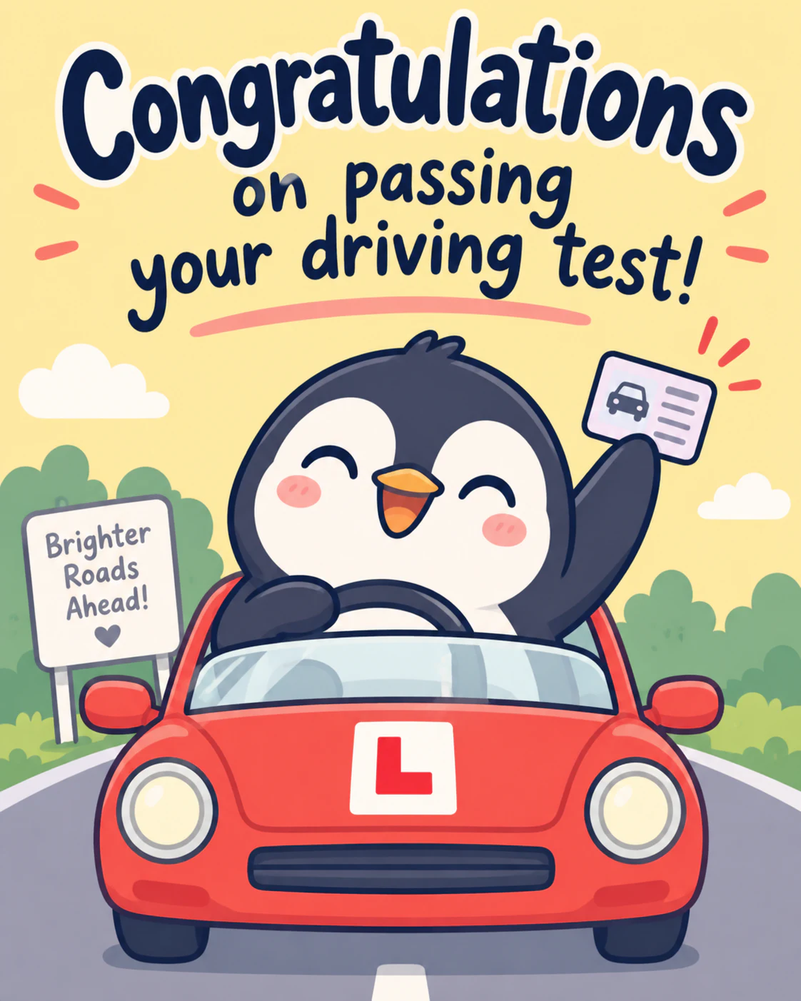 Driving test congratulations ecard
