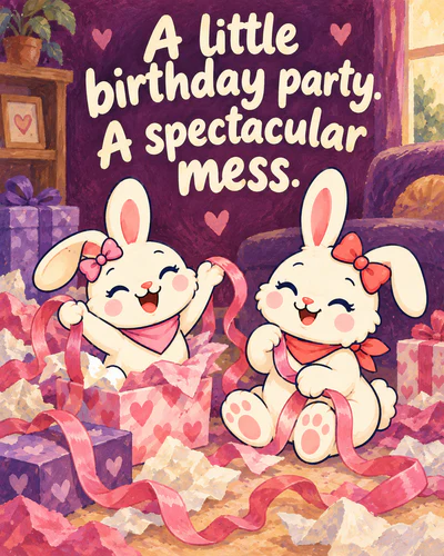A little birthday party. A spectacular mess.