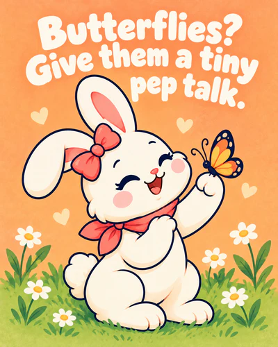 Butterflies? Give them a tiny pep talk.