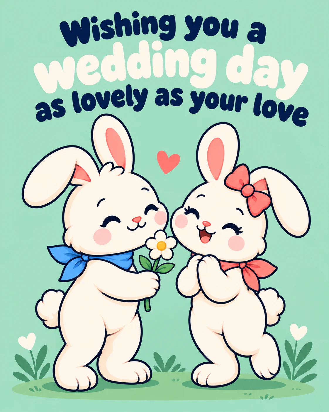 Wishing you a wedding day as lovely as your love