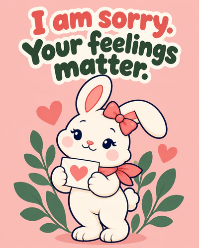 I am sorry. Your feelings matter.