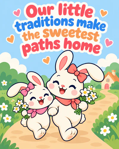 Our little traditions make the sweetest paths home