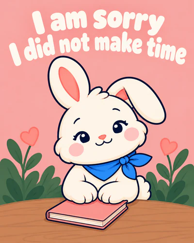 I am sorry I did not make time