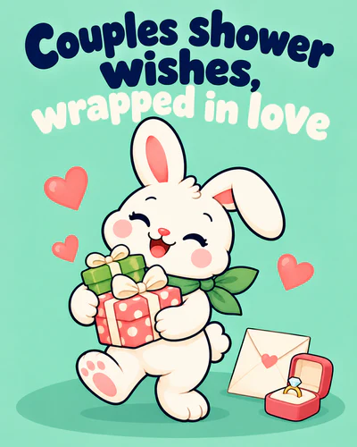 Couples shower wishes, wrapped in love