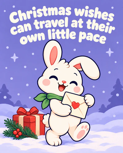 Christmas wishes can travel at their own little pace