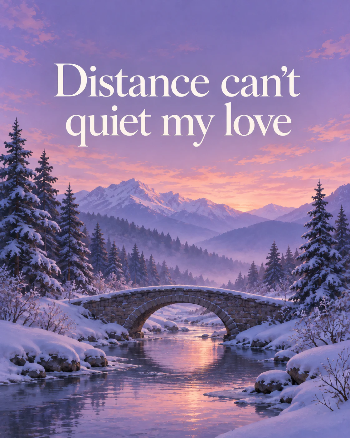 Distance can't quiet my love