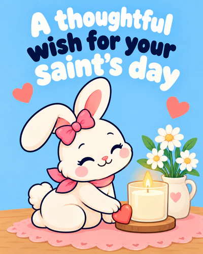 A thoughtful wish for your saint's day
