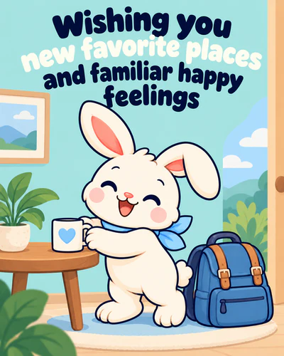 Wishing you new favorite places and familiar happy feelings