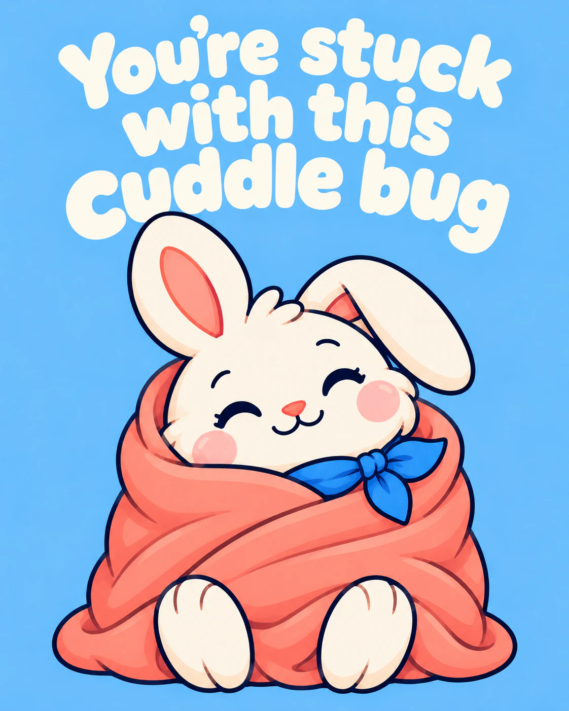 You're stuck with this cuddle bug