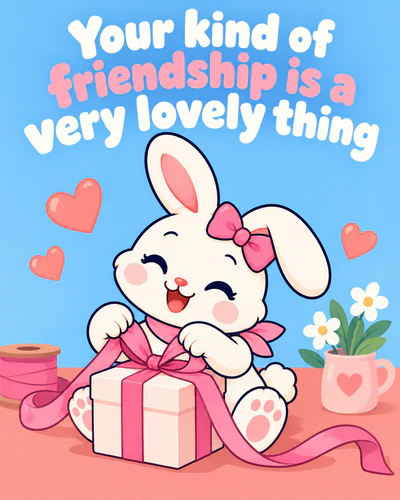 Your kind of friendship is a very lovely thing