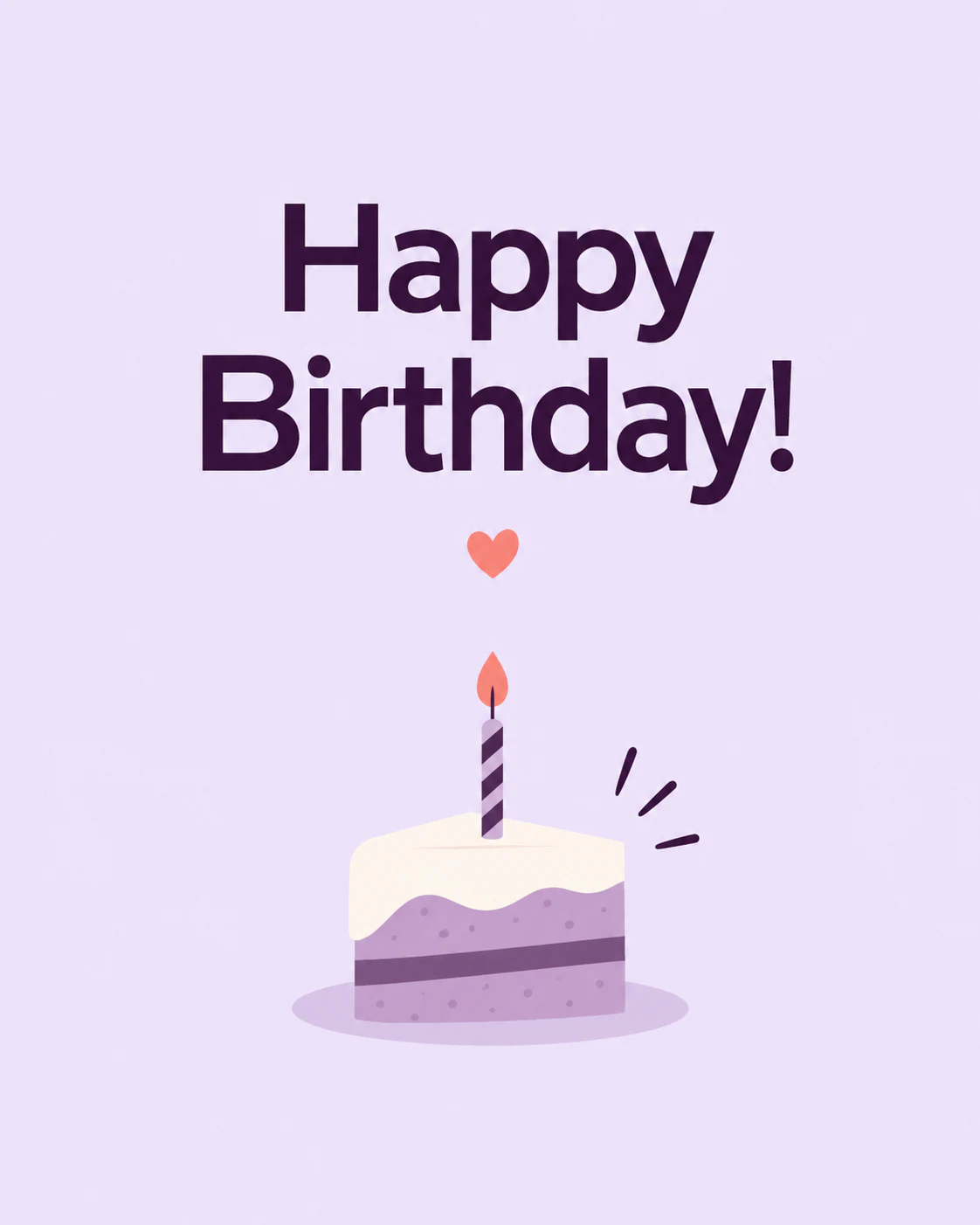 Simple birthday ecard