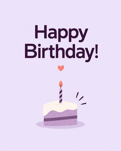 Simple birthday ecard