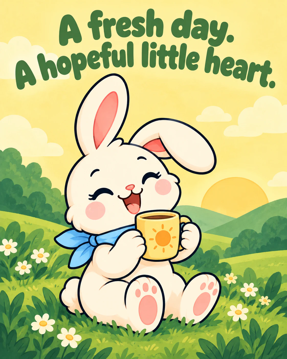 A fresh day. A hopeful little heart.