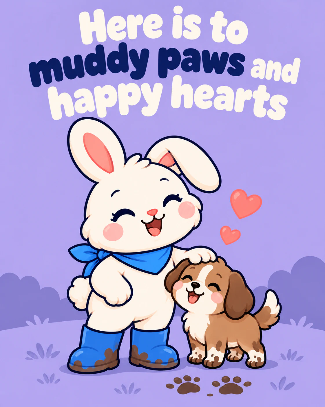 Here is to muddy paws and happy hearts