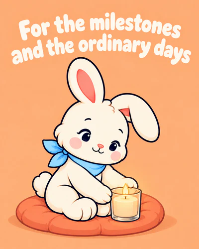 For the milestones and the ordinary days