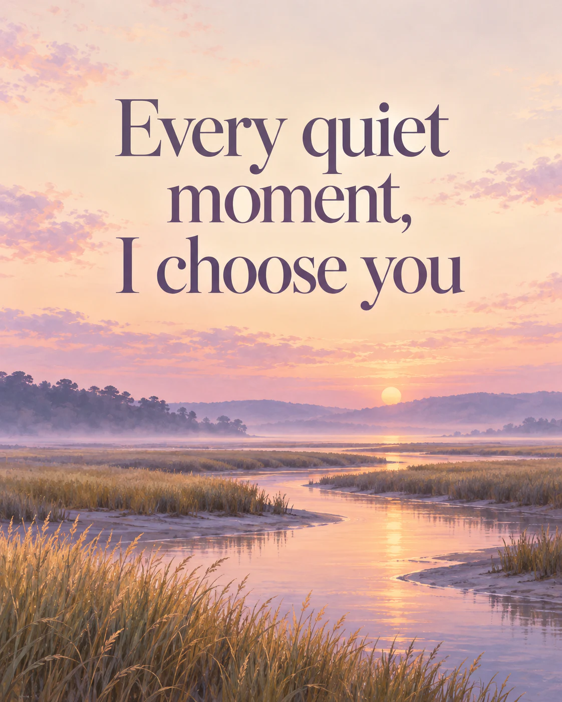 Every quiet moment, I choose you