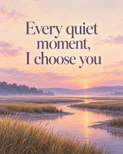 Every quiet moment, I choose you