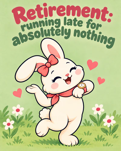 Retirement: running late for absolutely nothing