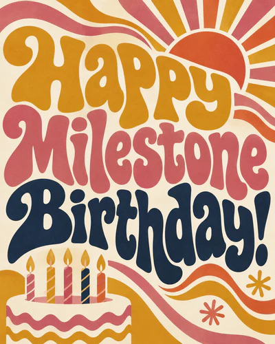 Milestone birthday ecard