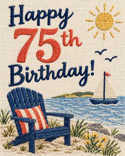 75th birthday ecard