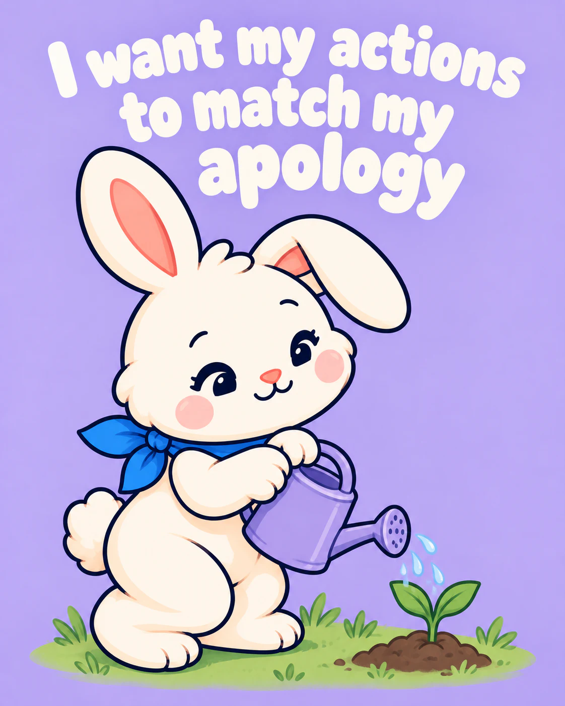 I want my actions to match my apology