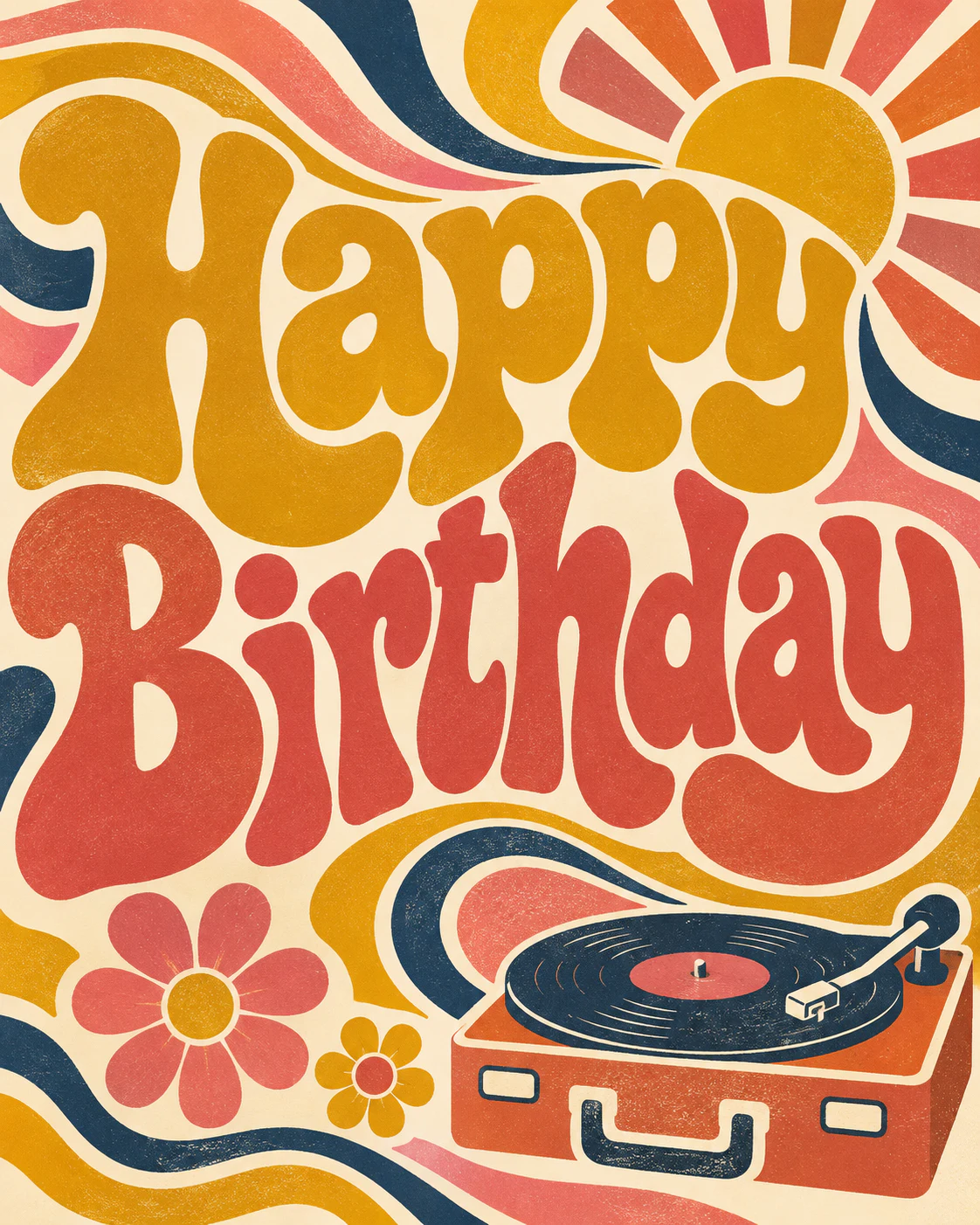 Vintage birthday ecard