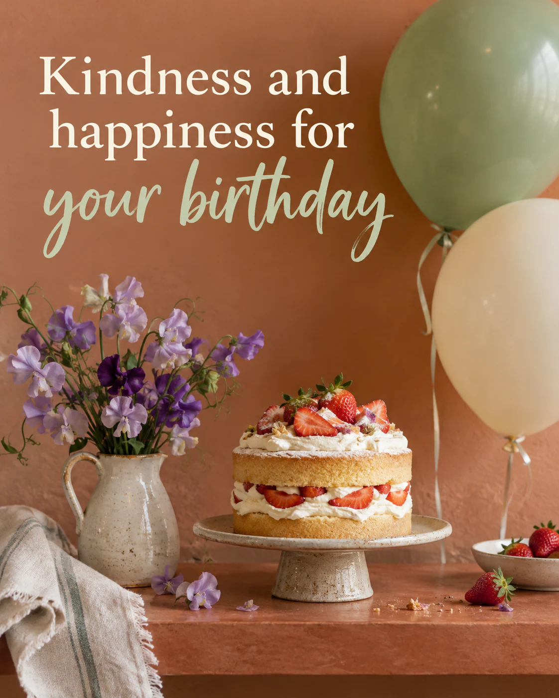 Kindness and happiness for your birthday