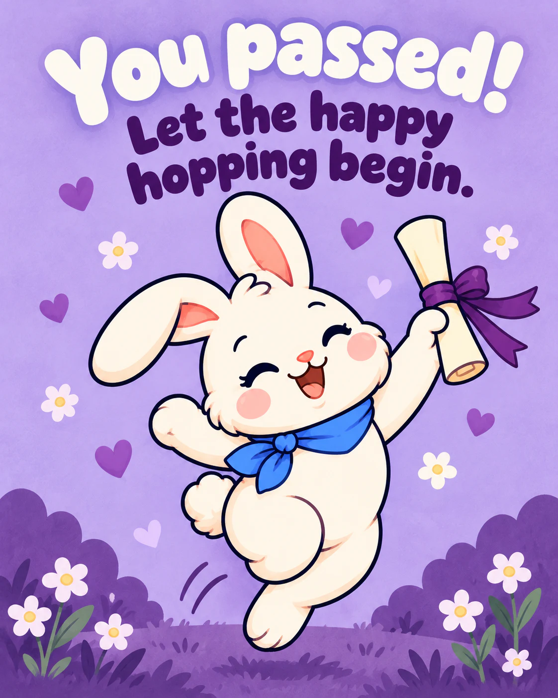 You passed! Let the happy hopping begin.