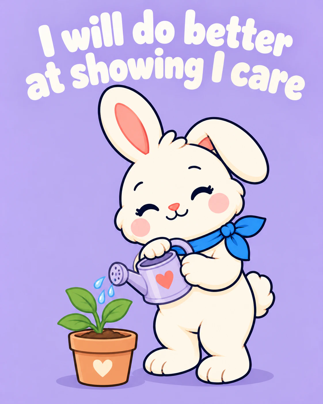 I will do better at showing I care