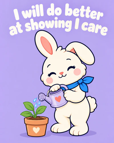 I will do better at showing I care