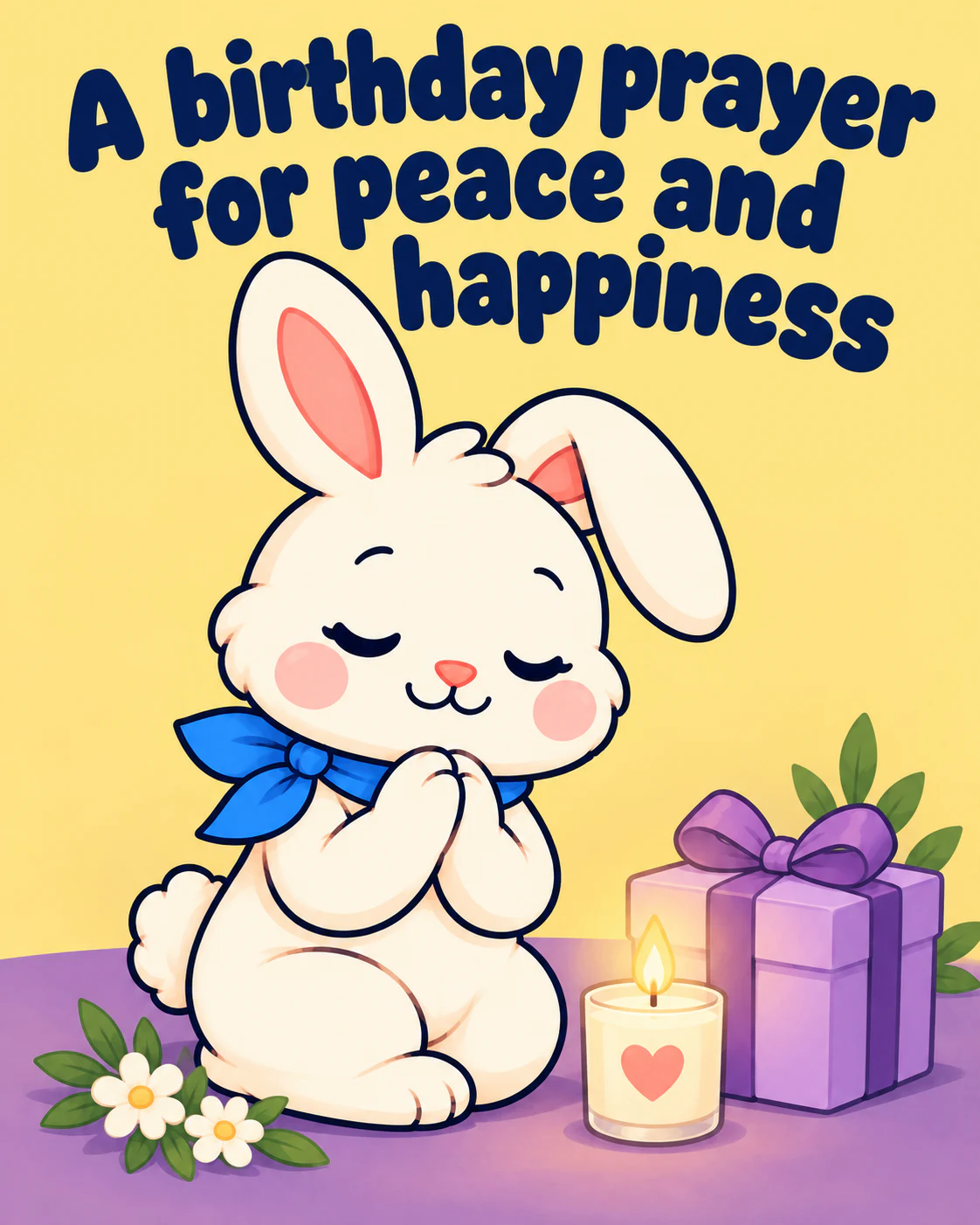 A birthday prayer for peace and happiness