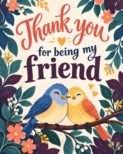 Thank you for being my friend ecard