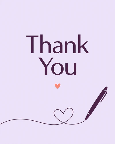 Simple thank you ecard