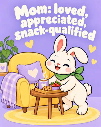 Mom: loved, appreciated, snack-qualified
