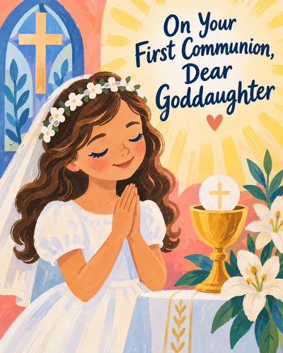 First Communion ecard for goddaughter