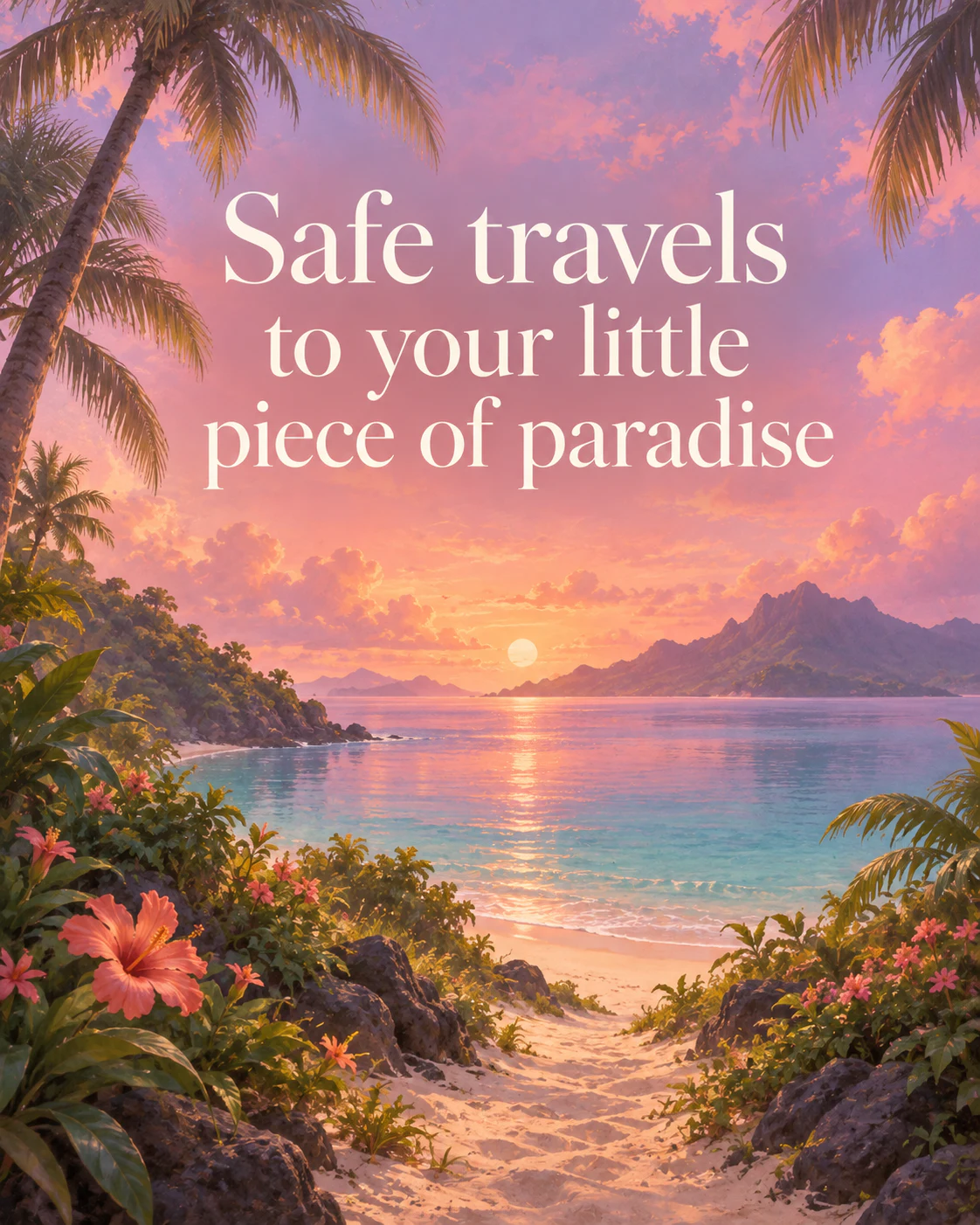 Safe travels to your little piece of paradise