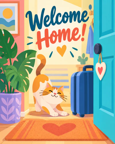 Welcome home ecard