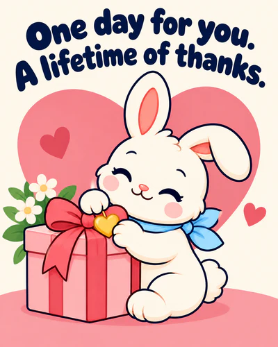 One day for you. A lifetime of thanks.