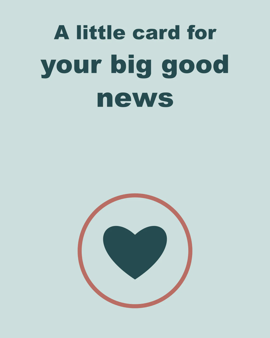 A little card for your big good news