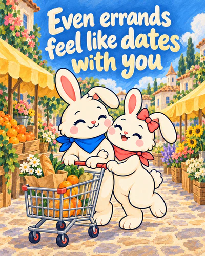 Even errands feel like dates with you