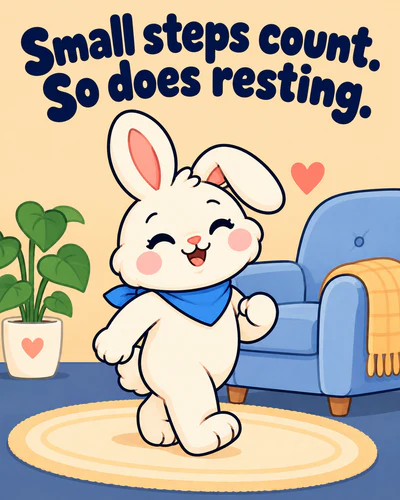 Small steps count. So does resting.