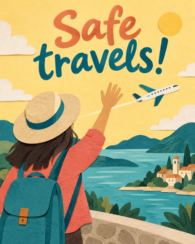 Safe travels ecard