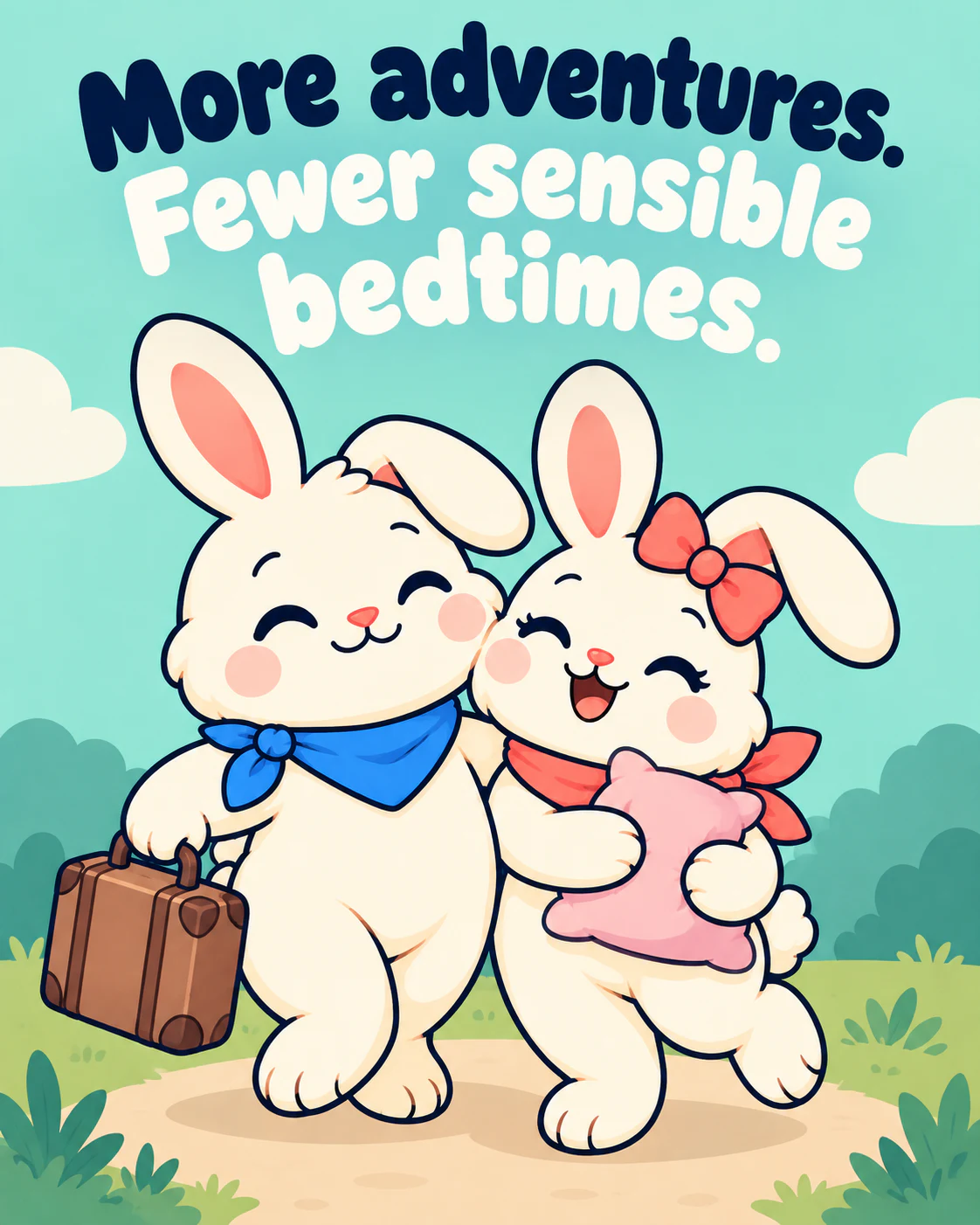 More adventures. Fewer sensible bedtimes.