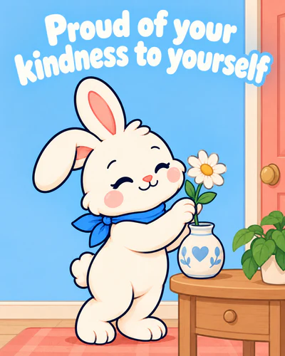 Proud of your kindness to yourself
