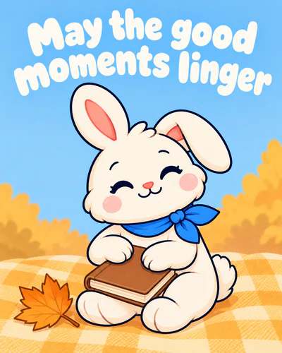 May the good moments linger