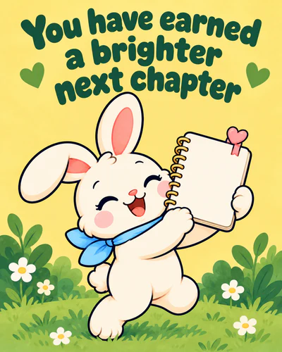 You have earned a brighter next chapter