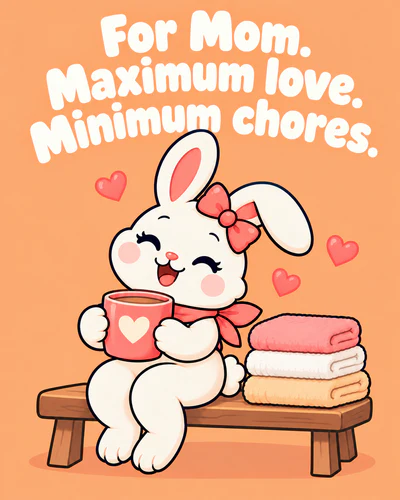 For Mom. Maximum love. Minimum chores.