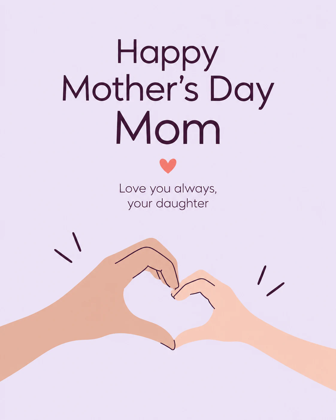 Mothers day ecard from daughter