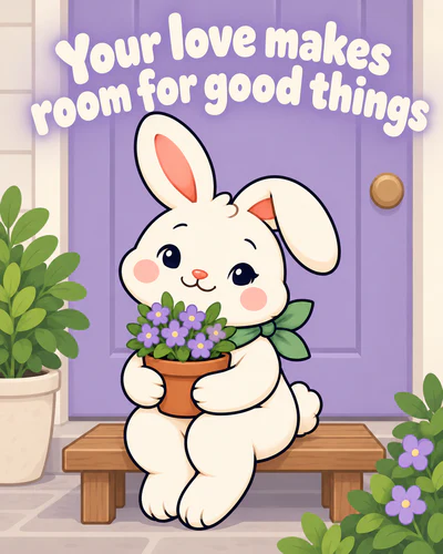 Your love makes room for good things